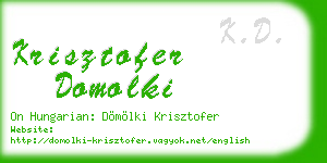 krisztofer domolki business card